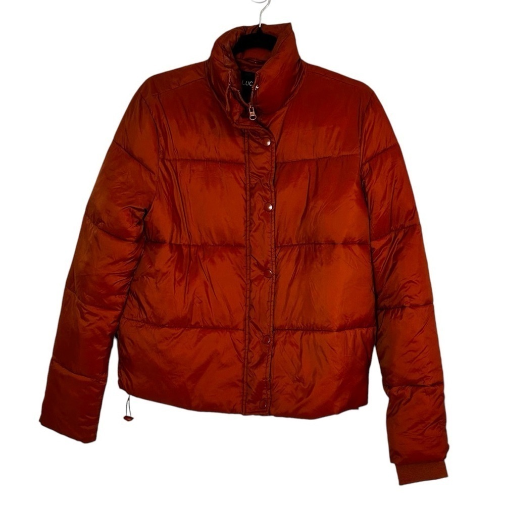 Deluc Pocketed Puffer Jacket- Brick- Size Small - Picture 6 of 14